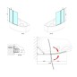 Polysan Tarus - Paroi de baignoire 960 x 1400 mm, verre clair BS-96