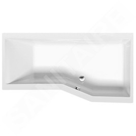 Polysan Baignoires - Baignoire asymétrique VERSYS L, 1600 x 840 x 470 mm, droit, blanc 15611
