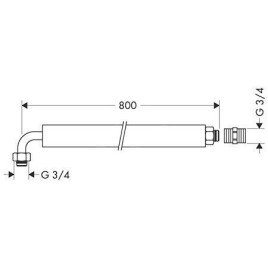 Axor Accessoires - Gaine de raccordement 800 mm, 58308000