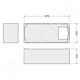 Duravit Accessoires - Support pour baignoire D-Code, 1600x700 mm 790470000000000