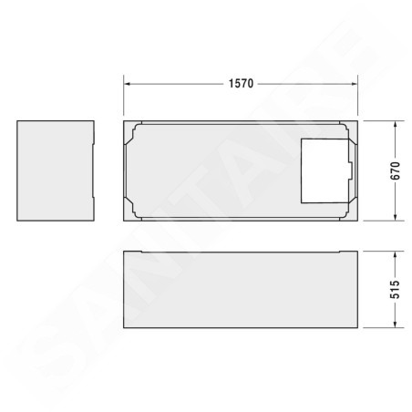 Duravit Accessoires - Support pour baignoire D-Code, 1600x700 mm 790470000000000