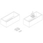 Duravit DuraStyle - Support pour baignoire DuraStyle, 1400x800 mm 791430000000000