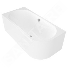 Polysan Monolith - Baignoire asymétrique Astra L, 1600x750x600 mm, gauche, blanc 33611M