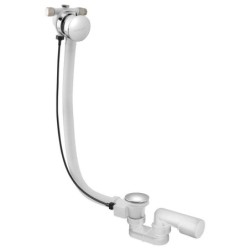 Bruckner Accessoires - Ensemble vidage et trop-plein pour baignoire, avec remplissage, bovden 700 mm, chromé 164.270.1