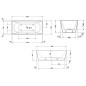 Duravit DuraSquare - Baignoire îlot, 1850x850 mm, DuraSolid, ClickClack, blanc 700430000000000