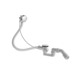 Duravit Accessoires - Garniture de vidage et de trop-plein pour baignoire, bowden, chrome 791287000001000