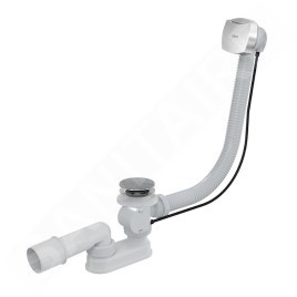 Alcadrain Garnitures de vidage - Kit vidange et trop-plein pour baignoire, longueur 1000 mm, chromé A51CRM-100