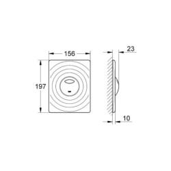 Grohe Surf - Plaque de déclenchement, chrome 38861000