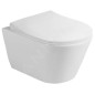 Sapho Slim - Abattant de toilette Soft Close, blanc/chrome 100787