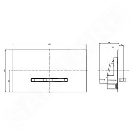 Villeroy & Boch ViConnect - Plaque de déclenchement E300- chrome mat 92218069