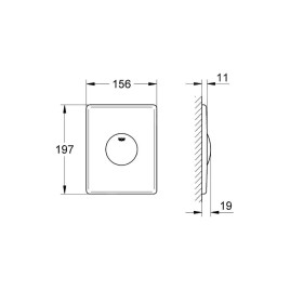 Grohe Skate - Plaque de déclenchement, chrome 37547000