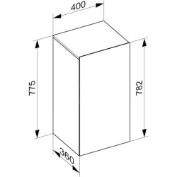 Keuco Stageline - Armoire, 400x782x360 mm, 1 porte, charnières à gauche, blanc 32811300001
