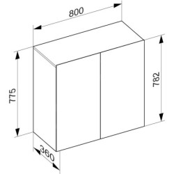 Keuco Stageline - Armoire, 800x782x360 mm, 2 portes, blanc 32812300000