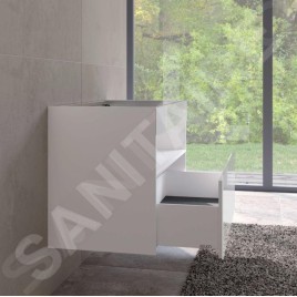 Keuco Stageline - Meuble sous lavabo, 1000x625x490 mm, avec éclairage et USB, blanc 32872300100