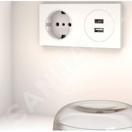 Keuco Stageline - Meuble sous lavabo, 1000x625x490 mm, avec éclairage et USB, blanc 32872300100