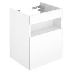Keuco Stageline - Meuble sous lavabo, 460x625x380 mm, 1 porte, charnières à droite, avec éclairage et USB, blanc 32822300102