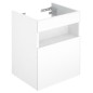 Keuco Stageline - Meuble sous lavabo, 460x625x380 mm, 1 porte, charnières à droite, avec éclairage et USB, blanc 32822300102