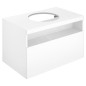 Keuco Stageline - Meuble sous lavabo, 800x550x490 mm, avec découpe pour lavabo, blanc 32863300000