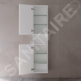Keuco Stageline - Armoire haute, 400x1800x360 mm, 2 portes, charnières à gauche, blanc 32831300001