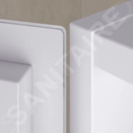Keuco Stageline - Armoire haute, 400x1800x360 mm, 2 portes, charnières à gauche, blanc 32831300001