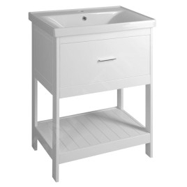 Aqualine Etide - Meuble lavabo 615x850x440 mm, 1x tiroir, blanc mat ET615
