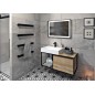 Sapho Skara - Meuble lavabo, 1000x495x465 mm, chêne Alabama/noir mat CG004-2222