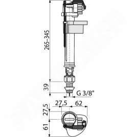 Alcadrain Accessoires - Soupape de remplissage par le bas 3/8" A17-3/8