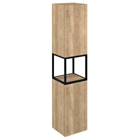 Sapho Skara - Armoire haute, 35x171x32 cm, 2 portes, noir mat/chêne Alabama CG010-2222