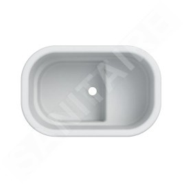 Geberit Bambini - Baignoire bébé, montage sur plan, blanc alpin 407730016