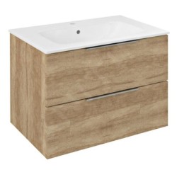 Sapho Cirasa - Meuble-lavabo 70x52x46 cm, 2 tiroirs, chêne Alabama CR701-2222