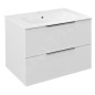 Sapho Cirasa - Meuble-lavabo, 70x52x46 cm, 2 tiroirs, blanc CR701-3030