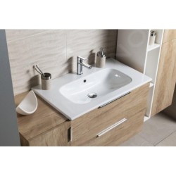 Sapho Cirasa - Meuble-lavabo, 80x52x46 cm, 2 tiroirs, blanc CR801-3030