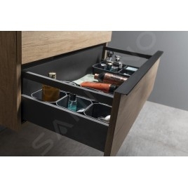 Sapho Sitia - Meuble-lavabo, 70x46x44 cm, 2 tiroirs, blanc mat SI050-3131