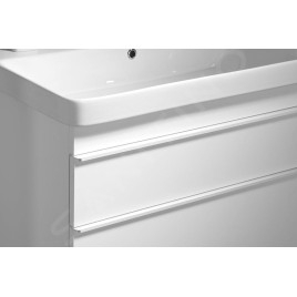 Sapho Sitia - Meuble lavabo 76x50x44 cm, 2 tiroirs, chêne argenté SI080-1111