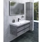 Sapho Sitia - Meuble lavabo 76x50x44 cm, 2 tiroirs, chêne argenté SI080-1111
