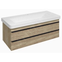 Sapho Sitia - Meuble lavabo 101x50x44 cm, 2 tiroirs, chêne alabama SI105-2222