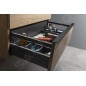 Sapho Sitia - Meuble lavabo 116x50x44 cm, 4 tiroirs, chêne argenté SI120-1111