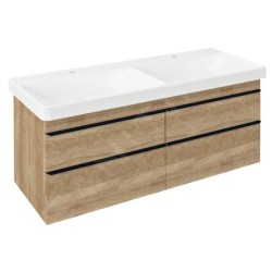 Sapho Sitia - Meuble lavabo 116x50x44 cm, 4 tiroirs, chêne alabama SI120-2222
