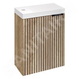Sapho Latus - Meuble-lavabo 50x39x22 mm, 1 porte, chêne alabama LT110-2322