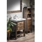 Sapho Brand - Meuble lavabo 89x60x45 cm, 2 tiroirs, épicéa teinté BA068S