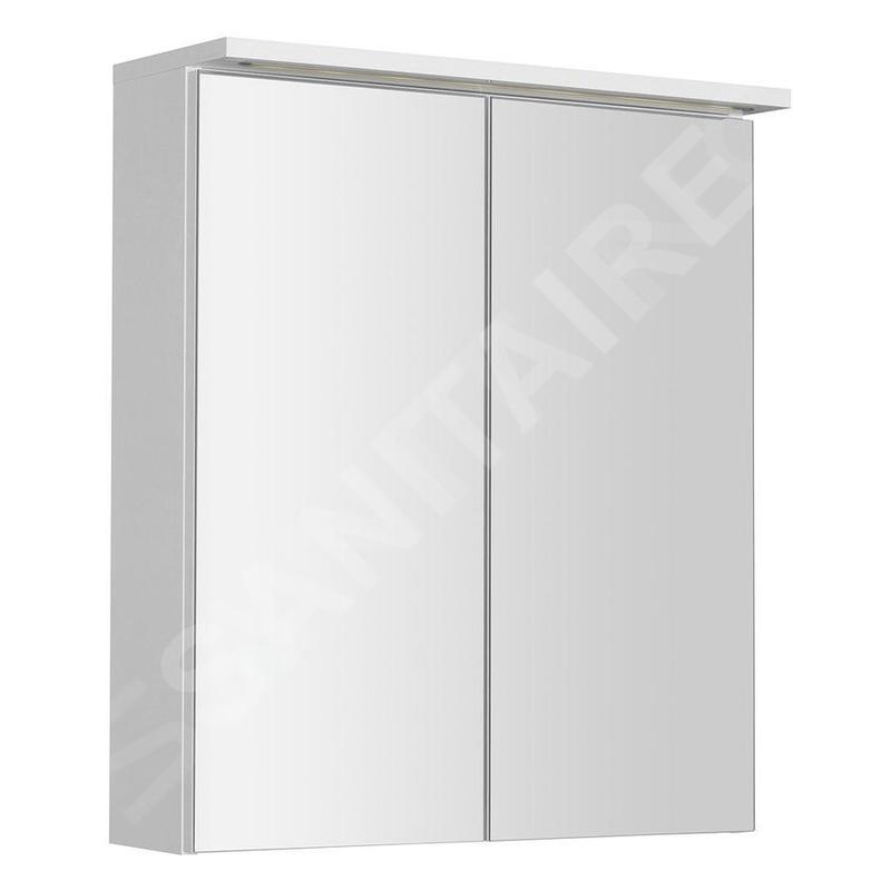 Aqualine Accessoires - Armoire de toilette avec éclairage LED, 60x70x22 cm, blanc WGL60S