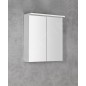 Aqualine Accessoires - Armoire de toilette avec éclairage LED, 60x70x22 cm, blanc WGL60S