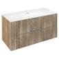 Sapho Cirasa - Meuble-lavabo 100x52x46 cm, 2 tiroirs, chêne Alabama strip CR100-2322