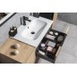 Sapho Cirasa - Meuble-lavabo 70x52x46 cm, 2 tiroirs, chêne Alabama strip CR701-2322