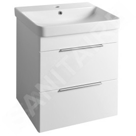 Bruckner Neron - Armoire avec lavabo, 57x64x45 cm, 2 tiroirs, blanc 501.117.0