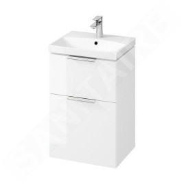 Cersanit City - Meuble avec lavabo, 74x49x40 cm, 2 tiroirs, blanc S801-421