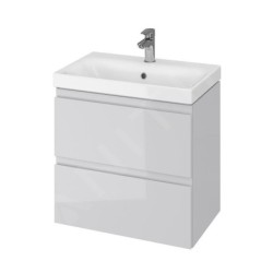Cersanit Moduo - Meuble-lavabo, 57x60x38cm, 2 tiroirs, gris S590-003-DSM