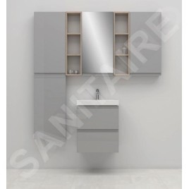 Cersanit Moduo - Meuble-lavabo, 57x50x35cm, 2 tiroirs, gris S590-005-DSM