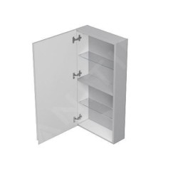 Cersanit Moduo - Armoire 80x40x14 cm, 1 porte, charnières G/D, gris S590-021
