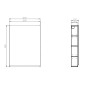 Cersanit Moduo - Armoire 80x59x14 cm, 1 porte, charnières G/D, anthracite S590-083